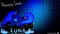 Size: 1920x1080 | Tagged: safe, artist:foxtail8000, artist:xxstrawberry-rosexx, princess luna, alicorn, pony, clothes, crown, curled up, female, mare, pillow, shoes, sleeping, solo, vector, wallpaper