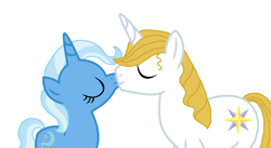Size: 1054x576 | Tagged: safe, artist:3d4d, derpibooru import, prince blueblood, trixie, base used, bluetrix, female, kissing, male, shipping, simple background, straight, white background