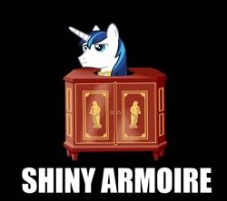 Size: 750x666 | Tagged: safe, shining armor, pony, unicorn, male, pun, stallion