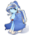 Size: 1024x1219 | Tagged: safe, artist:chloeprice228, derpibooru import, applejack, trixie, earth pony, pony, unicorn, cape, clothes, female, freckles, fusion, hat, looking at you, mare, nightcap, simple background, transparent background