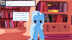 Size: 1280x720 | Tagged: safe, artist:hakunohamikage, derpibooru import, trixie, pony, ask, ask-princesssparkle, golden oaks library, pregnant, solo, tumblr