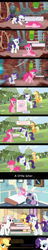 Size: 1024x5333 | Tagged: safe, artist:decoherence, derpibooru import, applejack, nurse redheart, pinkie pie, rarity, twilight sparkle, earth pony, pony, unicorn, comic, crying, dem feels, no fourth wall, ocular gushers, wat