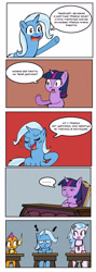 Size: 1024x2865 | Tagged: safe, artist:helsaabi, derpibooru import, edit, editor:vedont, silverstream, smolder, trixie, twilight sparkle, twilight sparkle (alicorn), alicorn, classical hippogriff, dragon, hippogriff, pony, unicorn, school daze, comic, cyrillic, russian, translation