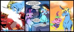 Size: 1500x656 | Tagged: safe, artist:madmax, derpibooru import, rainbow dash, twilight sparkle, pegasus, pony, anime, comic