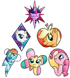 Size: 900x1000 | Tagged: safe, artist:marikaefer, derpibooru import, applejack, fluttershy, pinkie pie, rainbow dash, rarity, twilight sparkle, earth pony, pegasus, pony, unicorn, mane six