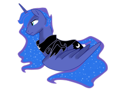 Size: 1351x1063 | Tagged: safe, artist:julyakasiva, prince artemis, princess luna, alicorn, pony, rule 63, solo