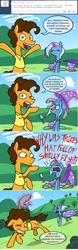 Size: 1280x4096 | Tagged: safe, artist:grandpalove, derpibooru import, cheese sandwich, trixie, fish, ask trixie and cheese, comic