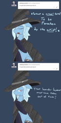 Size: 1000x2000 | Tagged: safe, artist:thattagen, derpibooru import, trixie, pony, unicorn, ask, solo, tumblr