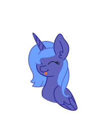 Size: 1028x1280 | Tagged: safe, artist:lunabri, princess luna, alicorn, pony, :p, cute, eyes closed, s1 luna, silly, simple background, smiling, solo, tongue out, transparent background