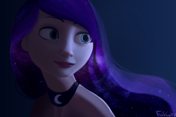 Size: 1024x683 | Tagged: safe, artist:foxvanity, princess luna, human, disney princess, humanized, solo