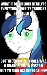 Size: 900x1411 | Tagged: safe, prince blueblood, shining armor, pony, unicorn, conspiracy shining armor, exploitable meme, meme, meta