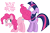 Size: 4994x3247 | Tagged: safe, artist:zutheskunk traces, derpibooru import, pinkie pie, twilight sparkle, earth pony, pony, absurd resolution, inkscape, simple background, tail, transparent background, vector, vector trace, wide eyes