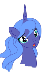 Size: 888x1323 | Tagged: safe, artist:reina-del-caos, princess luna, alicorn, pony, crying, s1 luna, simple background, solo, transparent background