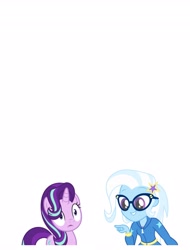 Size: 3106x4096 | Tagged: safe, derpibooru import, starlight glimmer, trixie, best trends forever, best trends forever: twilight sparkle, better together, equestria girls, glasses