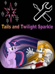 Size: 480x640 | Tagged: dead source, safe, artist:jrdn762, derpibooru import, twilight sparkle, copy and paste, crossover, miles "tails" prower, sonic the hedgehog (series)