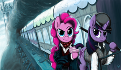 Size: 1600x930 | Tagged: safe, derpibooru import, pinkie pie, twilight sparkle, earth pony, pony, john watson, sherlock holmes, sherlock holmes: a game of shadows