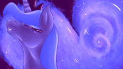 Size: 1280x720 | Tagged: safe, artist:ooxkatiekatxoo, princess luna, alicorn, pony, female, horn, mare, smirk, solo