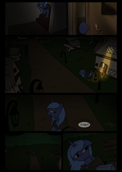 Size: 1240x1754 | Tagged: safe, artist:lunarcakez, princess luna, alicorn, pony, comic:the origins of hollow shades, comic, night, younger