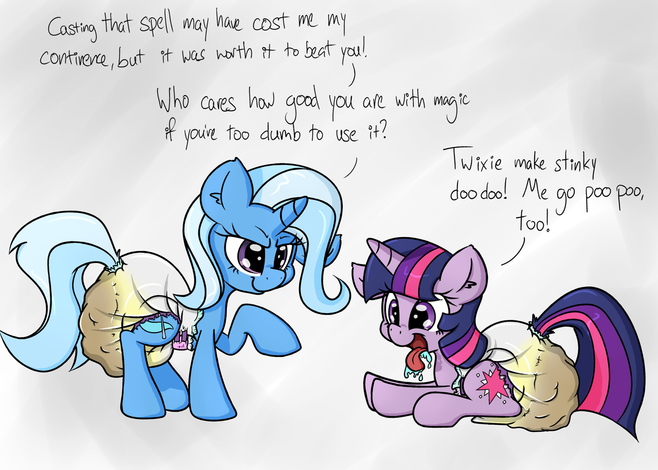 449125 Questionable Artistskitter Derpibooru Import Trixie Twilight Sparkle Diaper 4733