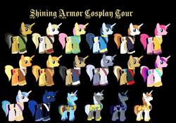 Size: 4446x3100 | Tagged: safe, artist:etherspear, color edit, shining armor, pony, unicorn, horn, male, palette swap, stallion, white coat