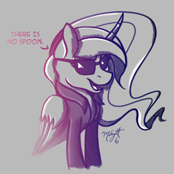 Size: 700x700 | Tagged: safe, artist:midnightsix3, princess luna, alicorn, pony, crossover, lunadoodle, solo, sunglasses, the matrix