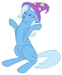 Size: 2220x2700 | Tagged: safe, artist:countlessponys, derpibooru import, trixie, pony, unicorn, clothes, derp, double chin, hat, scrunchy face, simple background, solo, transparent background, trixie's hat