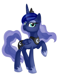 Size: 824x984 | Tagged: safe, artist:regkitty, princess luna, alicorn, pony, raised hoof, simple background, smiling, solo, transparent background