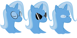 Size: 4000x2000 | Tagged: safe, artist:scouthiro, derpibooru import, trixie, pony, unicorn, blue coat, female, glasses, horn, mare, solo, two toned mane