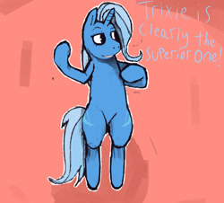 Size: 2100x1895 | Tagged: safe, artist:voloutfelixsit, derpibooru import, trixie, pony, unicorn, bipedal, boasting, colored pupils, female, full body, mare, solo