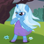 Size: 3600x3600 | Tagged: safe, artist:beavernator, derpibooru import, trixie, pony, alternate hairstyle, bipedal, bracelet, clothes, dress, high res, loose hair, see-through, solo, windswept mane