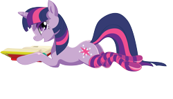 Size: 8150x4692 | Tagged: safe, artist:silentazrael, derpibooru import, twilight sparkle, pony, unicorn, absurd resolution, clothes, cute, female, hooves, profile, prone, simple background, socks, solo, striped socks, transparent background, twiabetes, vector