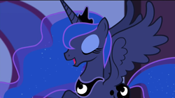 Size: 1600x900 | Tagged: safe, screencap, princess luna, alicorn, pony, princess spike (episode), female, horn, mare, solo