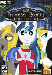 Size: 700x1000 | Tagged: safe, artist:nickyv917, shining armor, pony, unicorn, box art, game cover, king's bounty, meme, parody, royal, royal guard, twily face, video game