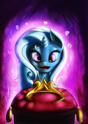 Size: 910x1280 | Tagged: safe, artist:shydale edits, derpibooru import, edit, trixie, pony, unicorn, crown, female, mare, solo