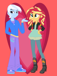 Size: 470x630 | Tagged: safe, artist:jamessentry, derpibooru import, sunset shimmer, tristan, trixie, equestria girls, equestria guys, female, half r63 shipping, male, rule 63, shipping, straight, suntrix