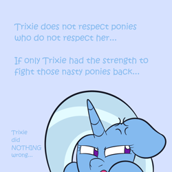 Size: 1280x1280 | Tagged: safe, artist:wheatley, derpibooru import, trixie, pony, unicorn, angry, ask-batpony-twilight-and-trixie, female, mare, solo