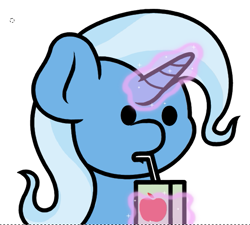 Size: 537x484 | Tagged: safe, artist:ljdamz1119, derpibooru import, trixie, pony, unicorn, apple juice, juice, juice box, solo