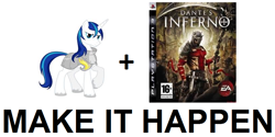 Size: 822x410 | Tagged: safe, shining armor, pony, unicorn, dante's inferno, exploitable meme, make it happen, meta