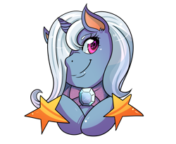 Size: 1280x1043 | Tagged: safe, artist:babynarwhalshineyeyes, derpibooru import, trixie, pony, unicorn, female, mare, smiling, solo