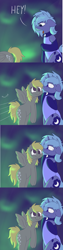 Size: 750x3000 | Tagged: safe, artist:skoon, derpy hooves, princess luna, alicorn, pony, bipedal, naughty luna, sock, tumblr