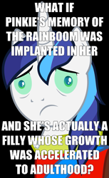 Size: 549x900 | Tagged: safe, shining armor, pony, unicorn, conspiracy shining armor, exploitable meme, horn, solo