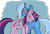 Size: 1280x870 | Tagged: safe, artist:fiercedeitylynx, derpibooru import, trixie, twilight sparkle, twilight sparkle (alicorn), alicorn, pony, unicorn, female, lesbian, mare, shipping, simple background, transparent background, twixie