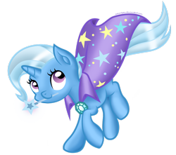 Size: 1024x906 | Tagged: safe, artist:zoevulpez, derpibooru import, trixie, pony, unicorn, female, mare, missing accessory, mouth hold, solo, wand