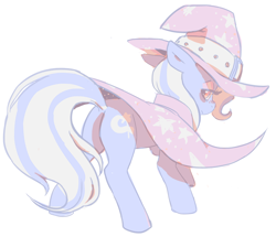 Size: 848x730 | Tagged: safe, artist:mewball, derpibooru import, trixie, pony, unicorn, bedroom eyes, female, limited palette, looking at you, looking back, mare, plot, simple background, smiling, solo