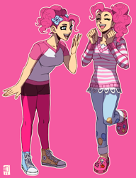 Size: 794x1036 | Tagged: safe, artist:emlan, pinkie pie, human, converse, female, humanized, shoes, simple background, sneakers, solo