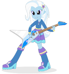 Size: 1400x1500 | Tagged: safe, artist:algoorthviking, derpibooru import, trixie, equestria girls, rainbow rocks, guitar, solo