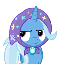 Size: 980x1080 | Tagged: safe, artist:kody02, derpibooru import, trixie, pony, unicorn, the parent map, cute, diatrixes, digital art, female, headscarf, mare, scarf, sideways glance, simple background, smiling, smirk, solo, transparent background, vector