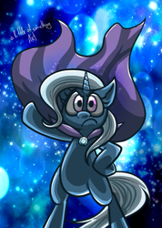 Size: 605x850 | Tagged: safe, artist:alittleofsomething, derpibooru import, trixie, pony, unicorn, female, filly, filly trixie, mare, solo, space