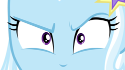 Size: 1920x1080 | Tagged: safe, derpibooru import, trixie, better together, equestria girls, angry, close-up, closeup on the face, wide eyes