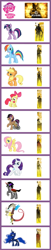 Size: 879x4299 | Tagged: safe, apple bloom, applejack, discord, fluttershy, king sombra, princess luna, rainbow dash, rarity, stellar eclipse, twilight sparkle, alicorn, earth pony, pegasus, pony, unicorn, amanda, big boss, charts, chico, coldman, cécile, gálvez, huey (metal gear), kazuhira miller, konami, metal gear, metal gear solid, metal gear solid: peace walker, mlp chart, paz, strangelove